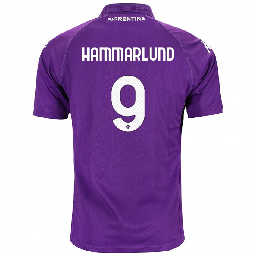 Gyermek Pauline Hammarlund #9 Lila Hazai Jersey 2024/25 Mez Póló Ing