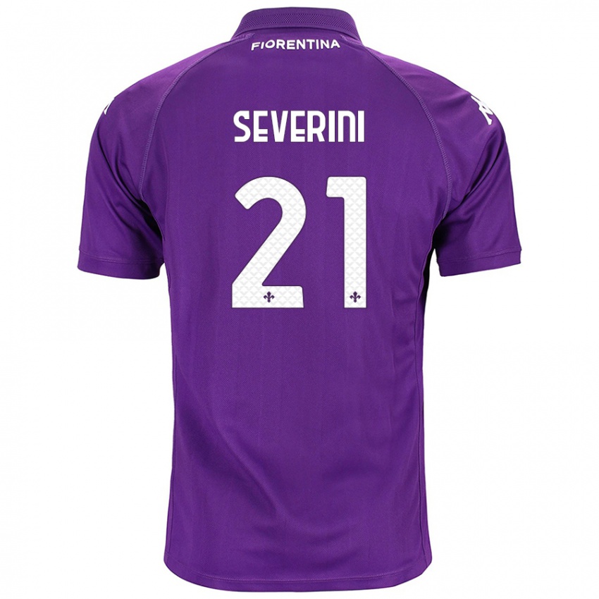 Gyermek Emma Severini #21 Lila Hazai Jersey 2024/25 Mez Póló Ing