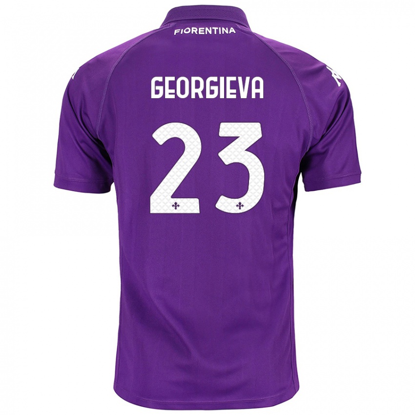 Gyermek Marina Georgieva #23 Lila Hazai Jersey 2024/25 Mez Póló Ing