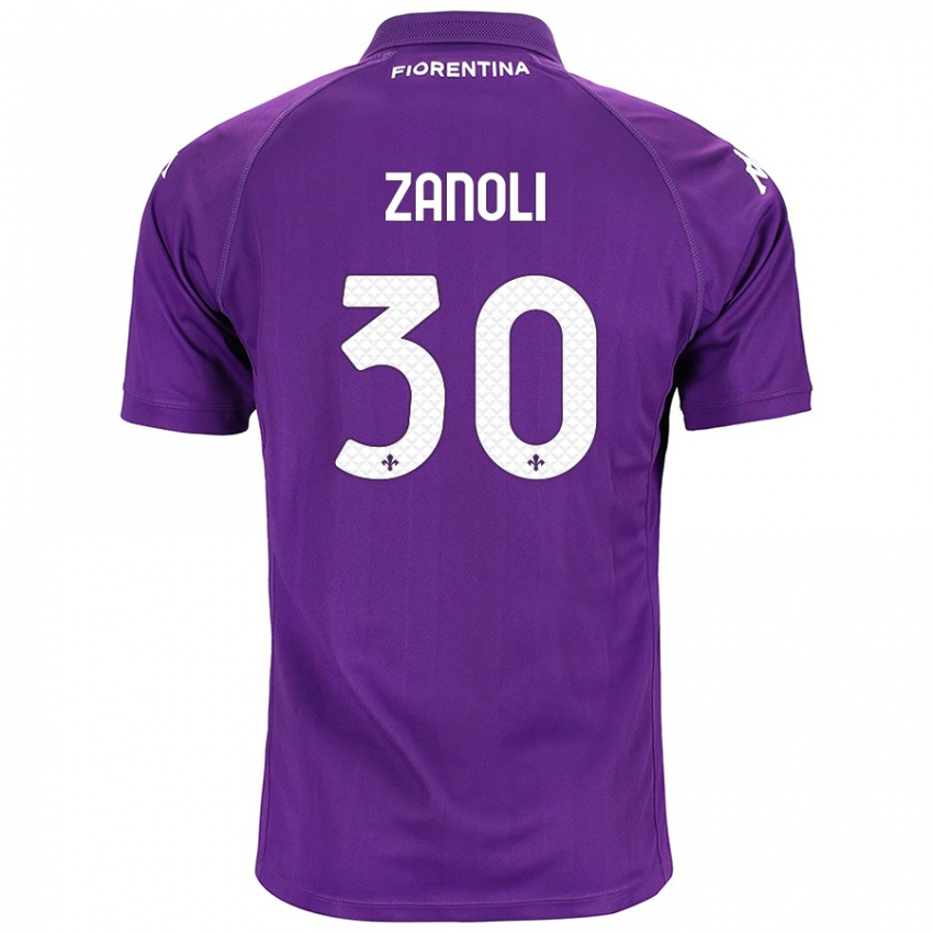 Gyermek Martina Zanoli #30 Lila Hazai Jersey 2024/25 Mez Póló Ing