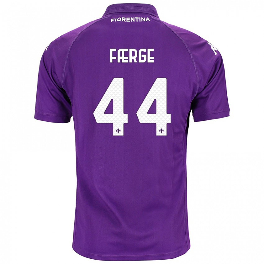 Gyermek Emma Færge #44 Lila Hazai Jersey 2024/25 Mez Póló Ing