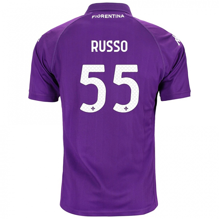 Gyermek Federica Russo #55 Lila Hazai Jersey 2024/25 Mez Póló Ing