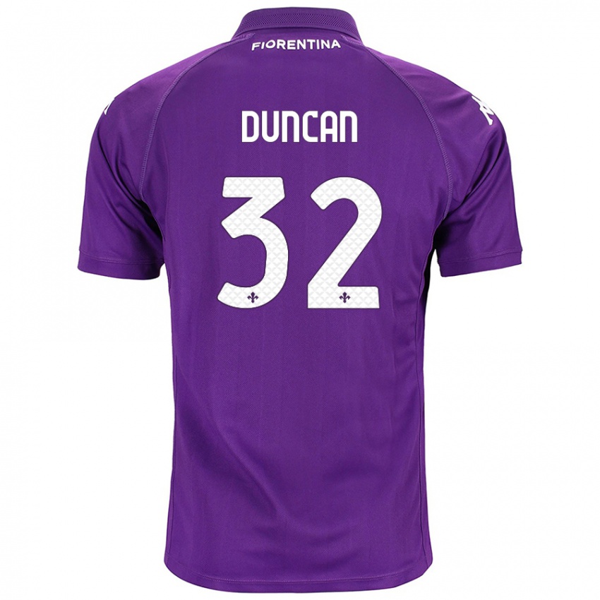 Gyermek Alfred Duncan #32 Lila Hazai Jersey 2024/25 Mez Póló Ing