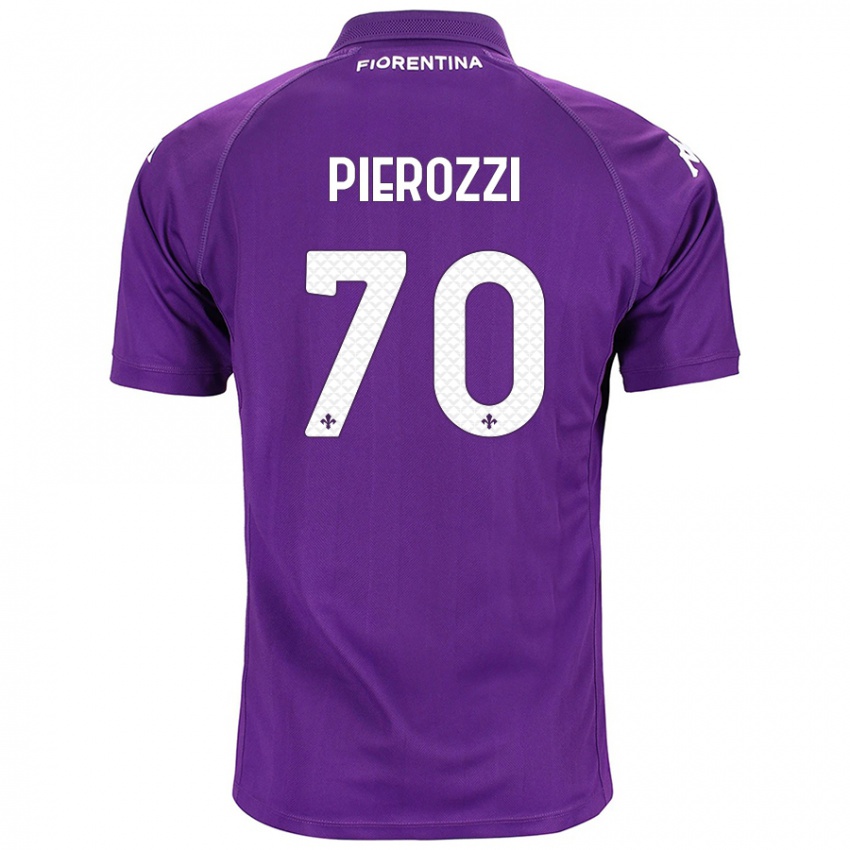 Gyermek Niccolò Pierozzi #70 Lila Hazai Jersey 2024/25 Mez Póló Ing