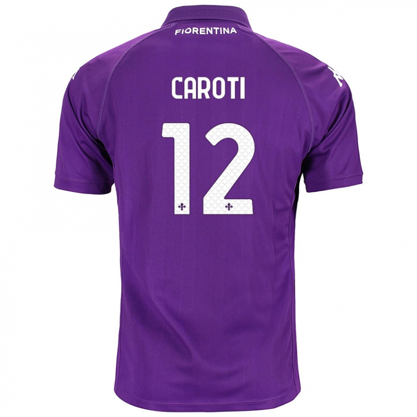 Gyermek Filippo Caroti #12 Lila Hazai Jersey 2024/25 Mez Póló Ing