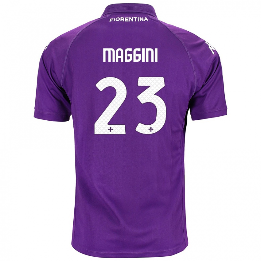 Gyermek Filippo Maggini #23 Lila Hazai Jersey 2024/25 Mez Póló Ing