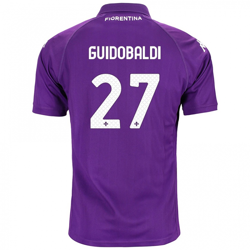 Gyermek Filippo Guidobaldi #27 Lila Hazai Jersey 2024/25 Mez Póló Ing