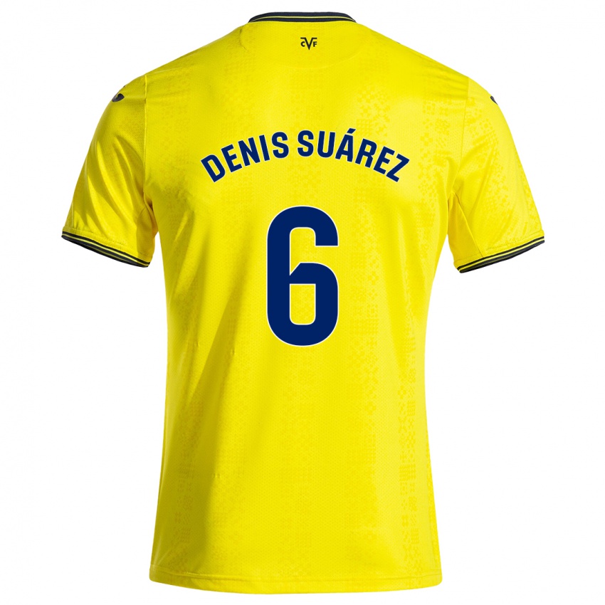 Gyermek Denis Suárez #6 Sárga Fekete Hazai Jersey 2024/25 Mez Póló Ing