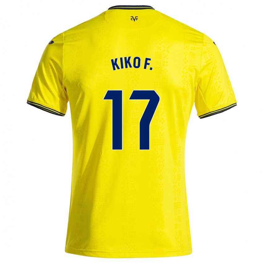 Gyermek Kiko Femenía #17 Sárga Fekete Hazai Jersey 2024/25 Mez Póló Ing