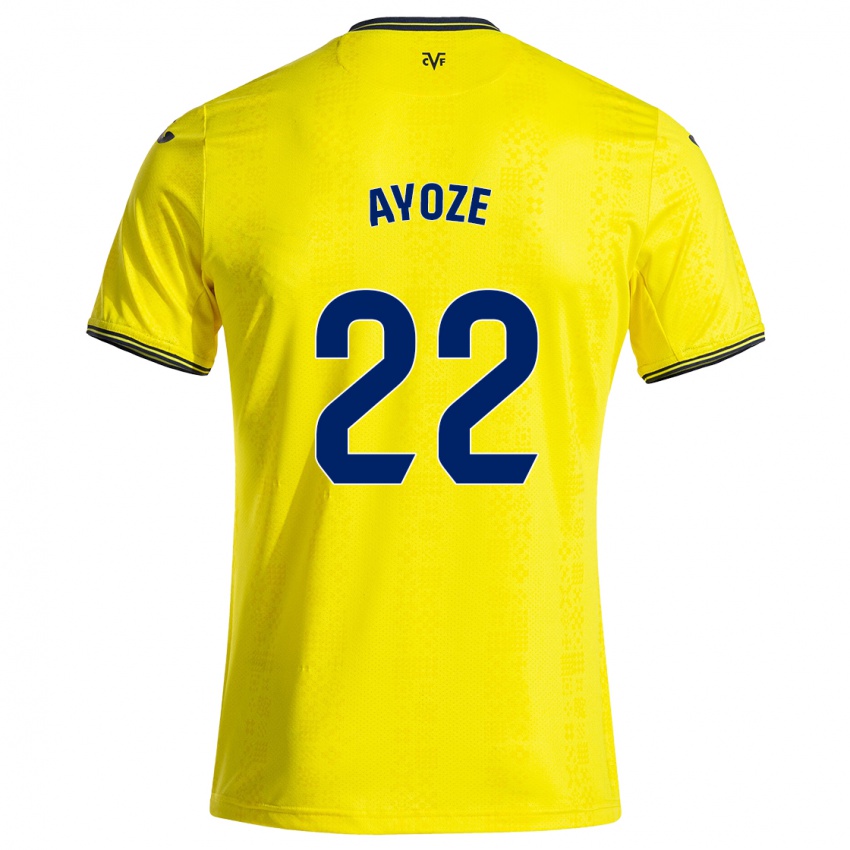 Gyermek Ayoze Pérez #22 Sárga Fekete Hazai Jersey 2024/25 Mez Póló Ing