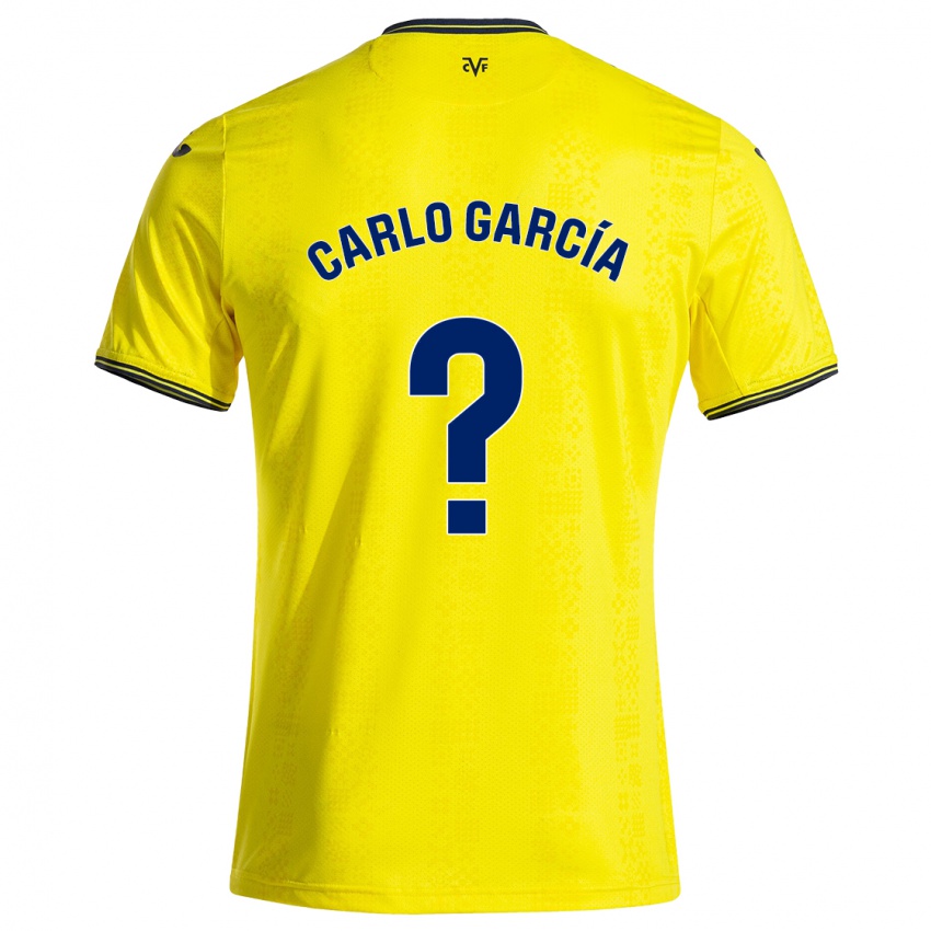 Gyermek Carlo García #0 Sárga Fekete Hazai Jersey 2024/25 Mez Póló Ing