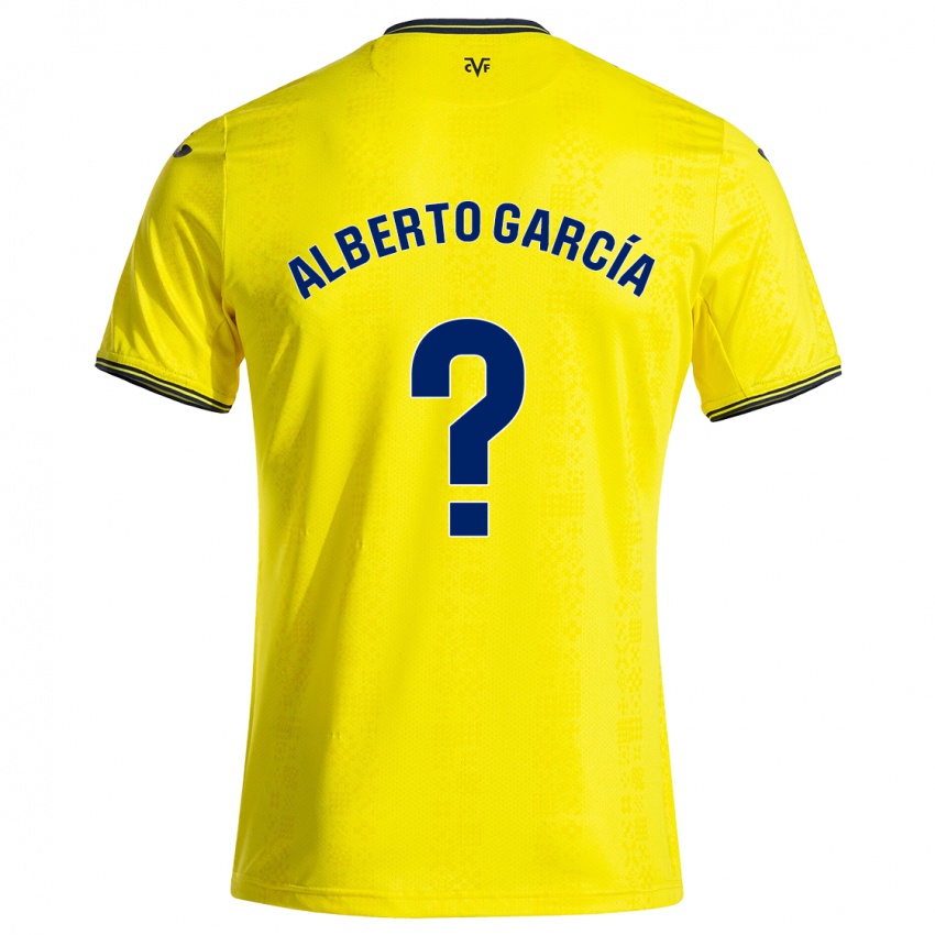 Gyermek Alberto García #0 Sárga Fekete Hazai Jersey 2024/25 Mez Póló Ing