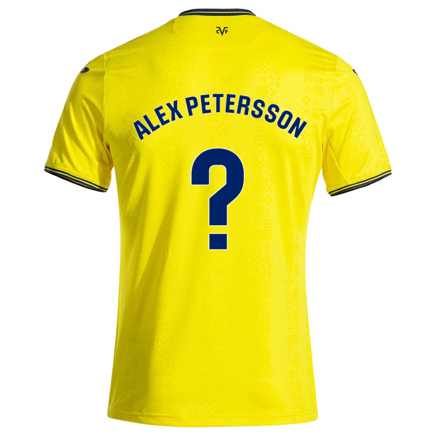 Gyermek Max Alex Petersson #0 Sárga Fekete Hazai Jersey 2024/25 Mez Póló Ing