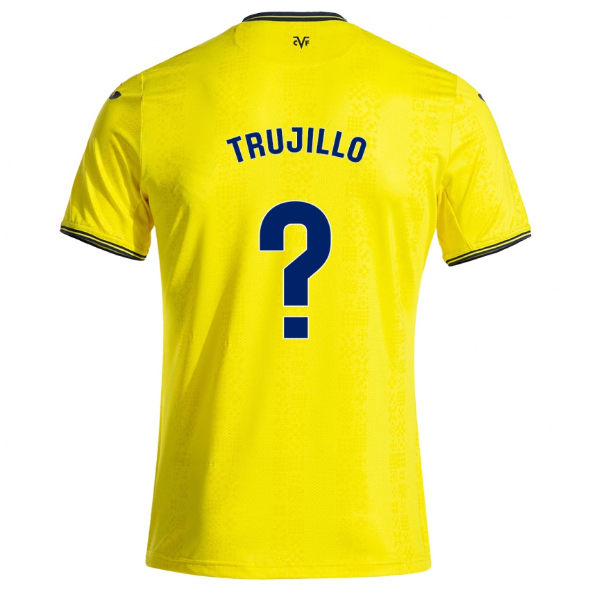 Gyermek Jairo Trujillo #0 Sárga Fekete Hazai Jersey 2024/25 Mez Póló Ing