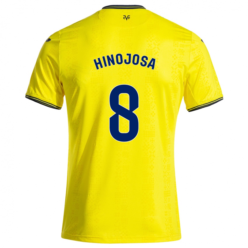 Gyermek Sergio Hinojosa #8 Sárga Fekete Hazai Jersey 2024/25 Mez Póló Ing