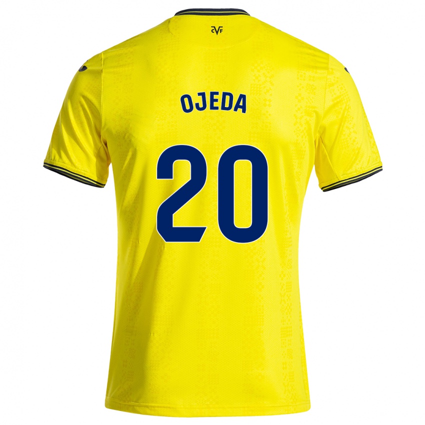 Gyermek Thiago Ojeda #20 Sárga Fekete Hazai Jersey 2024/25 Mez Póló Ing