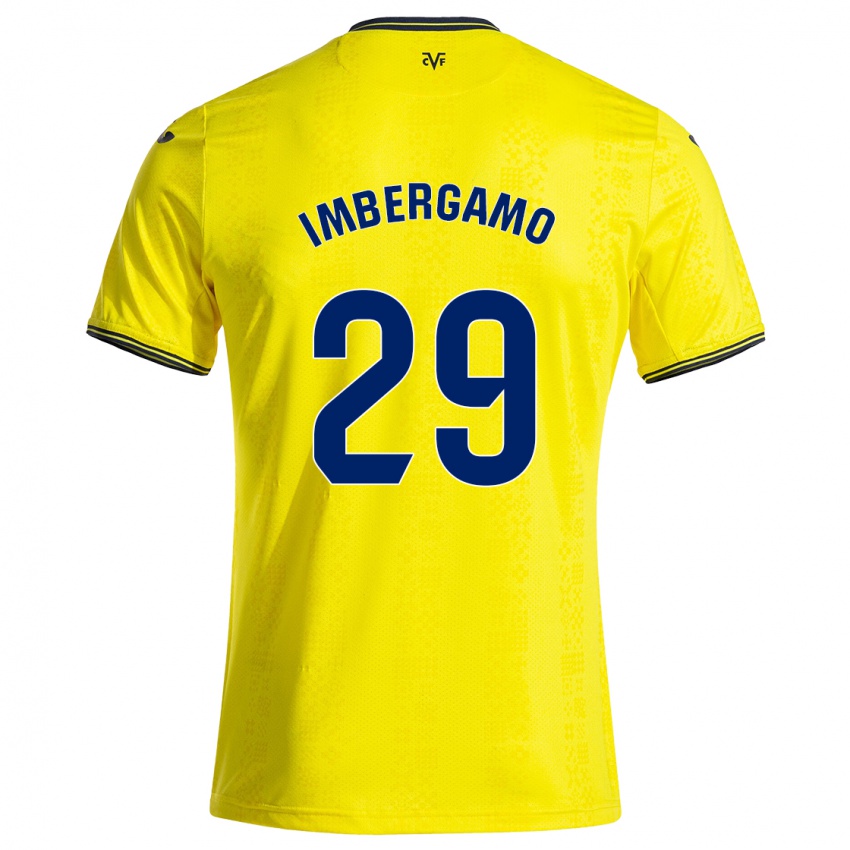 Gyermek Mar Imbergamo #29 Sárga Fekete Hazai Jersey 2024/25 Mez Póló Ing