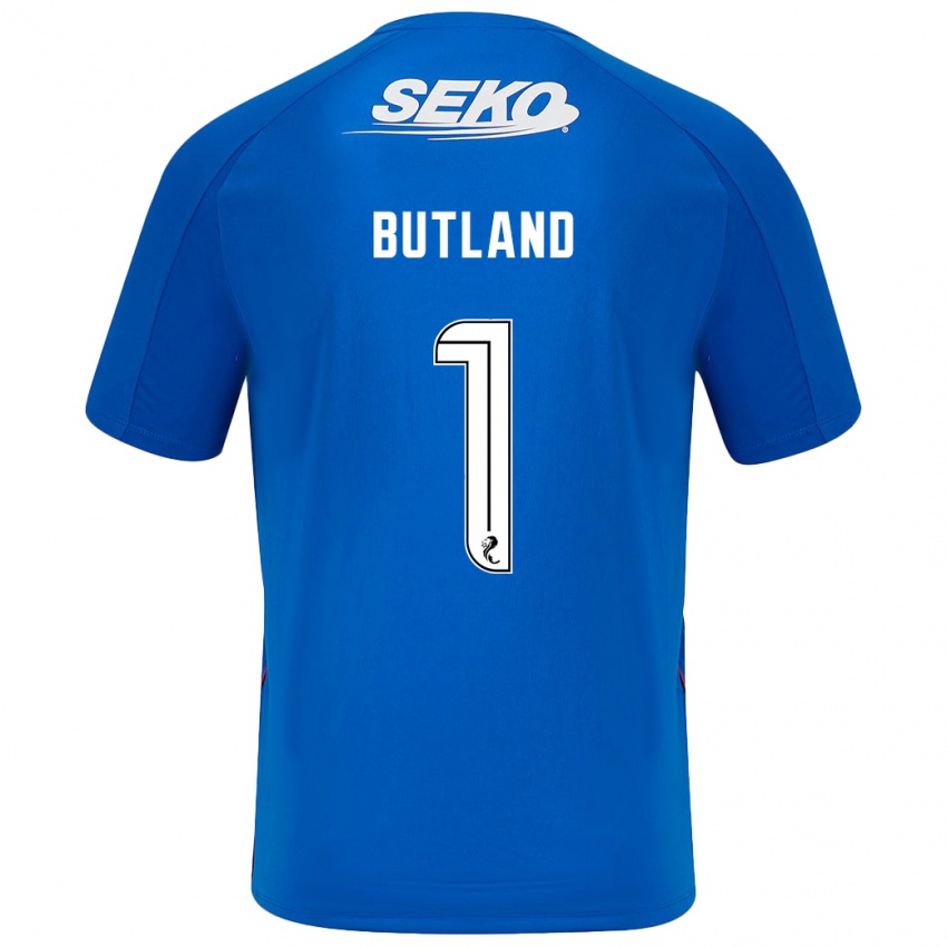 Gyermek Jack Butland #1 Sötétkék Hazai Jersey 2024/25 Mez Póló Ing