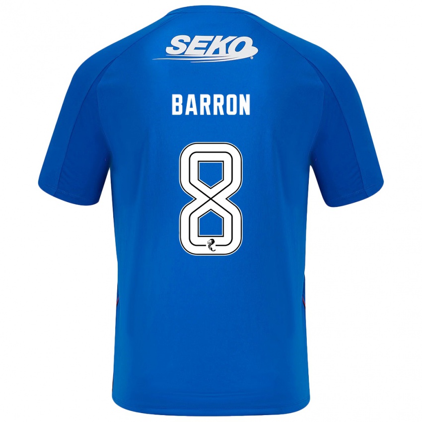 Gyermek Connor Barron #8 Sötétkék Hazai Jersey 2024/25 Mez Póló Ing