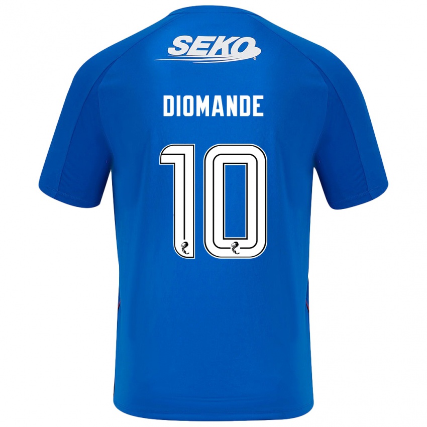 Gyermek Mohamed Diomandé #10 Sötétkék Hazai Jersey 2024/25 Mez Póló Ing