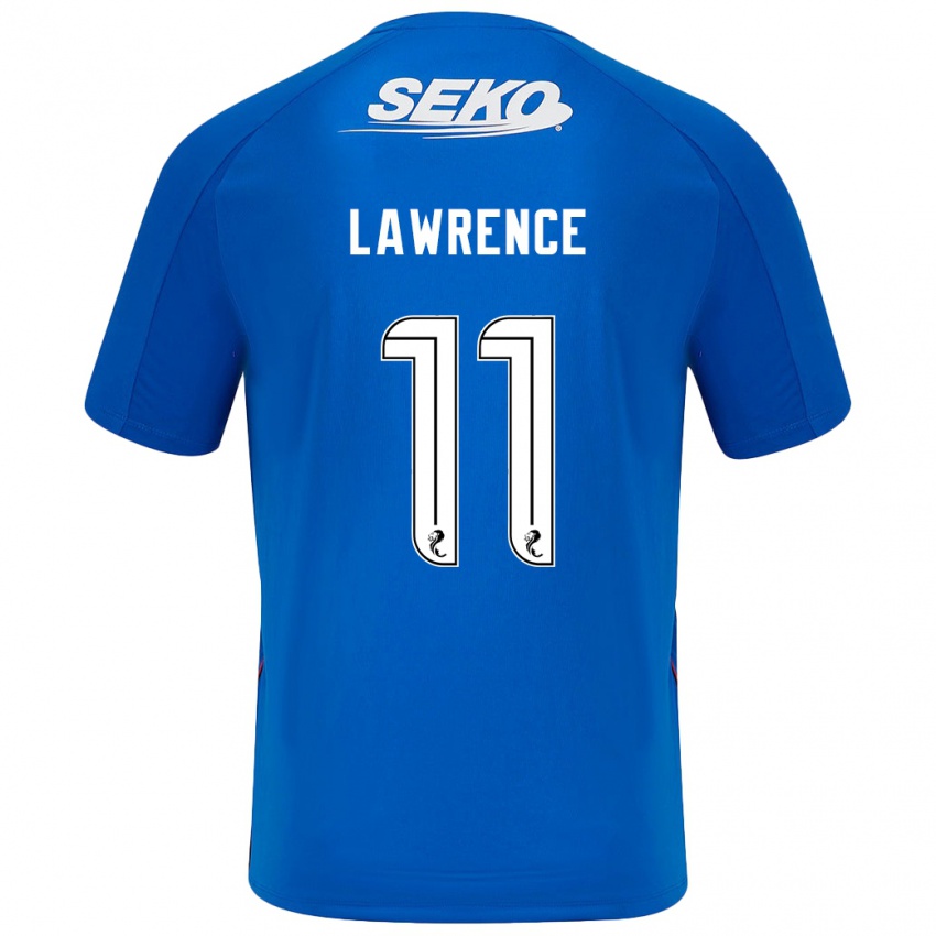 Gyermek Tom Lawrence #11 Sötétkék Hazai Jersey 2024/25 Mez Póló Ing