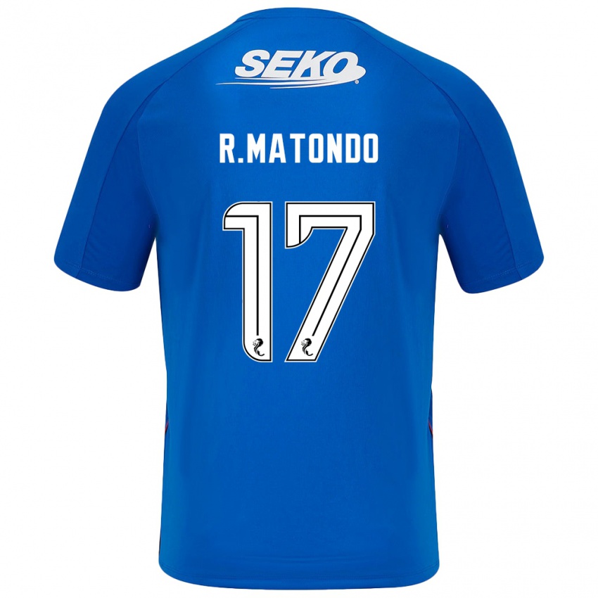 Gyermek Rabbi Matondo #17 Sötétkék Hazai Jersey 2024/25 Mez Póló Ing