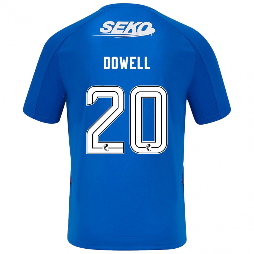 Gyermek Kieran Dowell #20 Sötétkék Hazai Jersey 2024/25 Mez Póló Ing