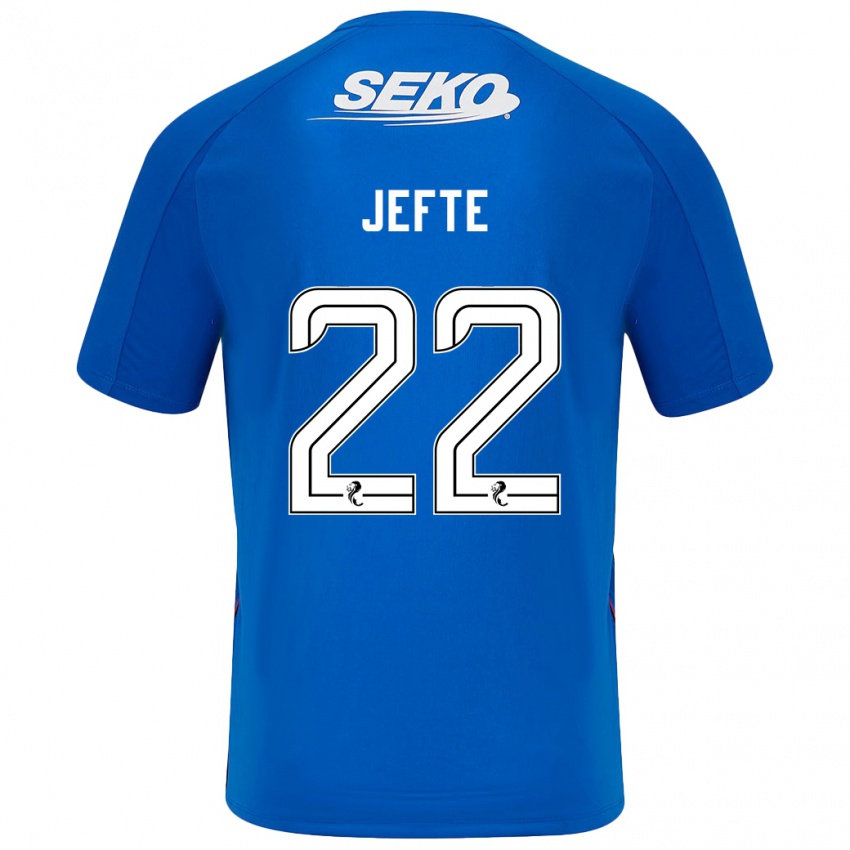 Gyermek Jefté #22 Sötétkék Hazai Jersey 2024/25 Mez Póló Ing