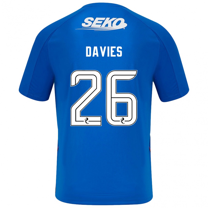 Gyermek Ben Davies #26 Sötétkék Hazai Jersey 2024/25 Mez Póló Ing