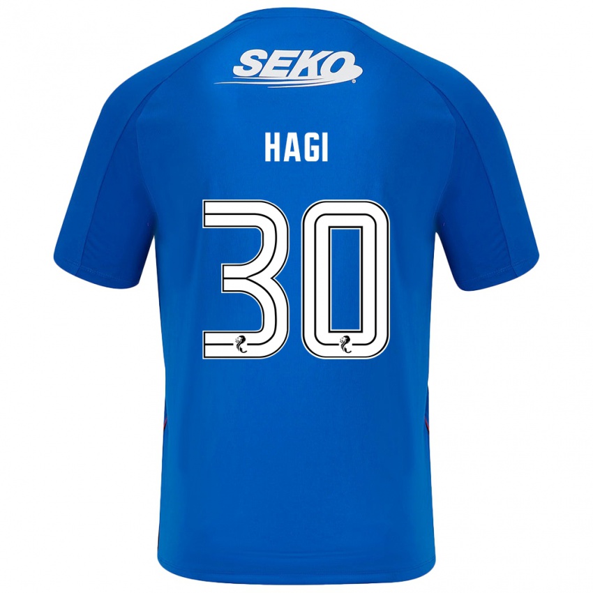 Gyermek Ianis Hagi #30 Sötétkék Hazai Jersey 2024/25 Mez Póló Ing