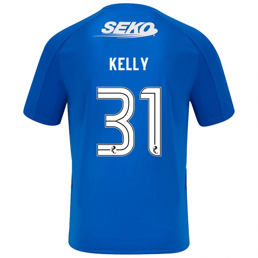 Gyermek Liam Kelly #31 Sötétkék Hazai Jersey 2024/25 Mez Póló Ing