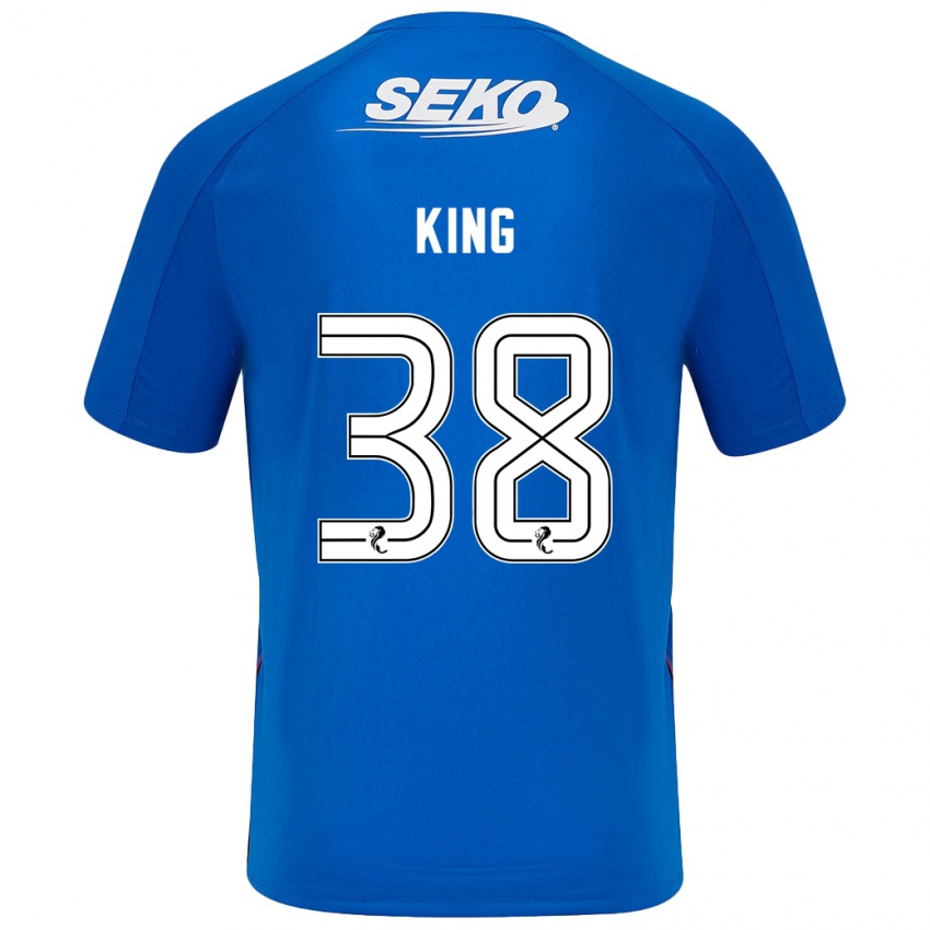 Gyermek Leon King #38 Sötétkék Hazai Jersey 2024/25 Mez Póló Ing