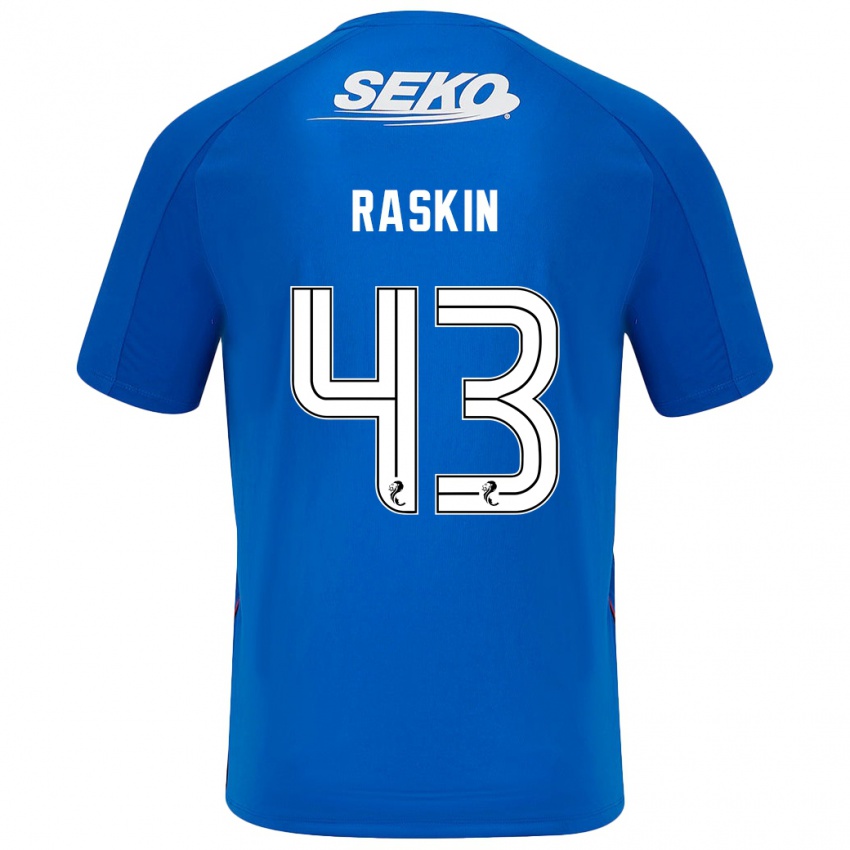 Gyermek Nicolas Raskin #43 Sötétkék Hazai Jersey 2024/25 Mez Póló Ing