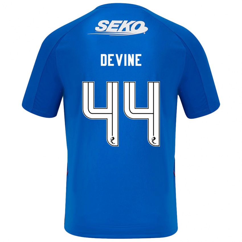 Gyermek Adam Devine #44 Sötétkék Hazai Jersey 2024/25 Mez Póló Ing