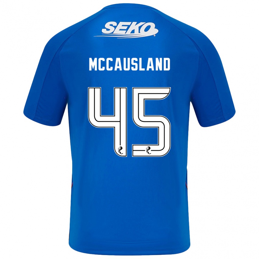 Gyermek Ross Mccausland #45 Sötétkék Hazai Jersey 2024/25 Mez Póló Ing