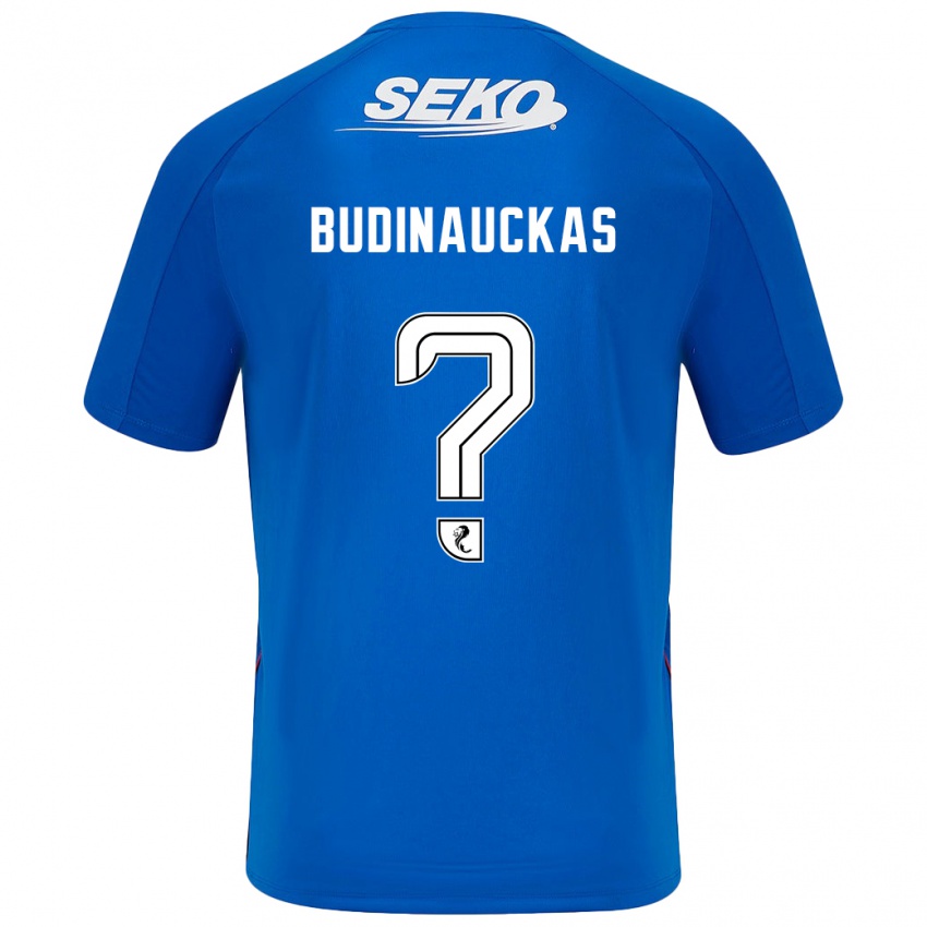 Gyermek Lewis Budinauckas #0 Sötétkék Hazai Jersey 2024/25 Mez Póló Ing