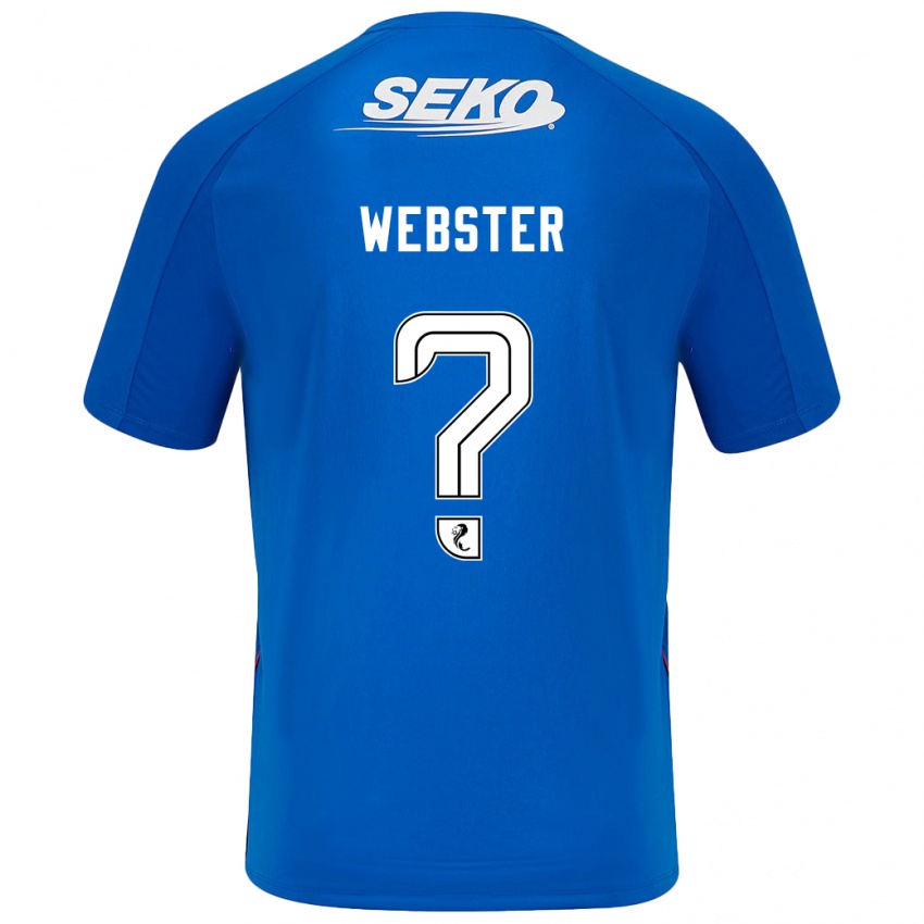 Gyermek Kristian Webster #0 Sötétkék Hazai Jersey 2024/25 Mez Póló Ing