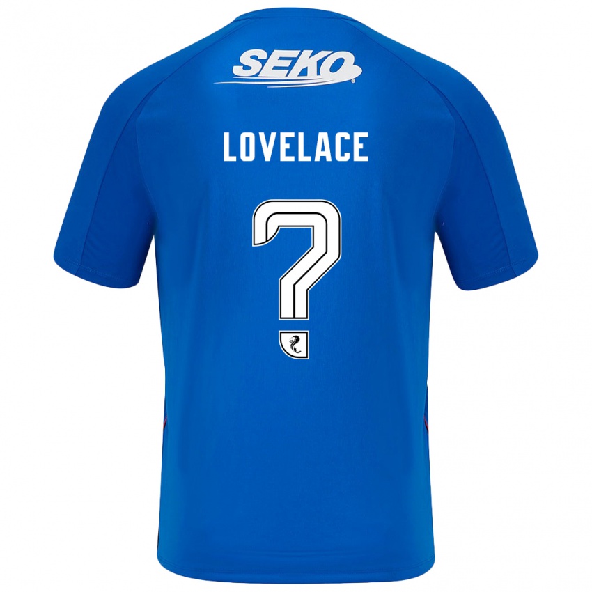 Gyermek Zak Lovelace #0 Sötétkék Hazai Jersey 2024/25 Mez Póló Ing