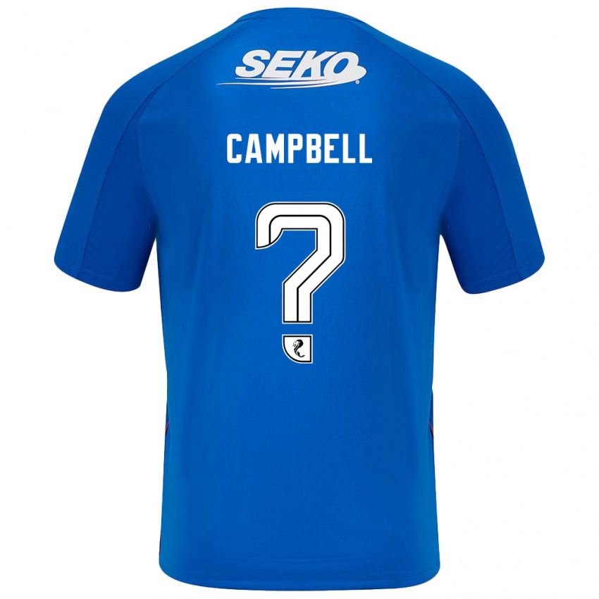 Gyermek Connor Campbell #0 Sötétkék Hazai Jersey 2024/25 Mez Póló Ing