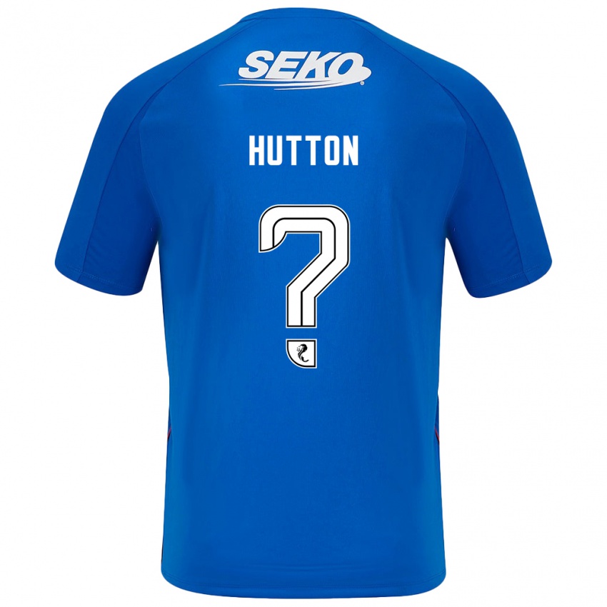 Gyermek Zander Hutton #0 Sötétkék Hazai Jersey 2024/25 Mez Póló Ing