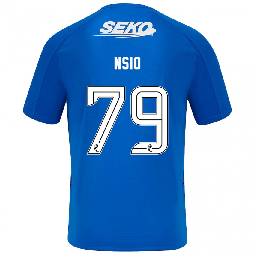 Gyermek Paul Nsio #79 Sötétkék Hazai Jersey 2024/25 Mez Póló Ing