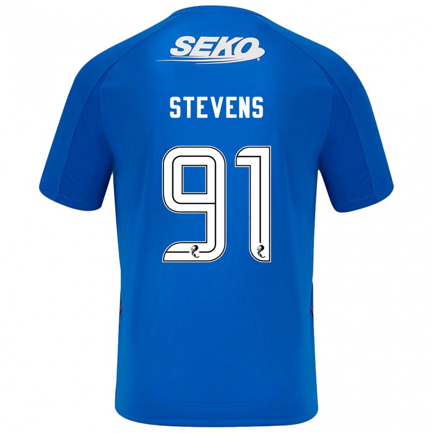 Gyermek Archie Stevens #91 Sötétkék Hazai Jersey 2024/25 Mez Póló Ing