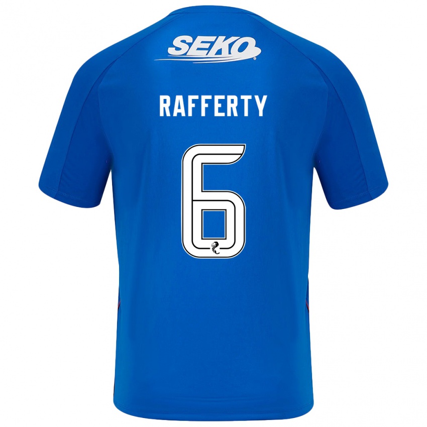 Gyermek Laura Rafferty #6 Sötétkék Hazai Jersey 2024/25 Mez Póló Ing