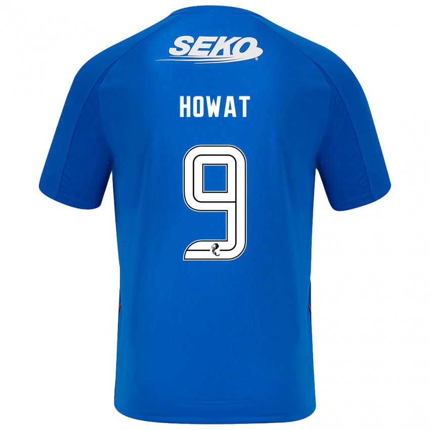 Gyermek Kirsty Howat #9 Sötétkék Hazai Jersey 2024/25 Mez Póló Ing