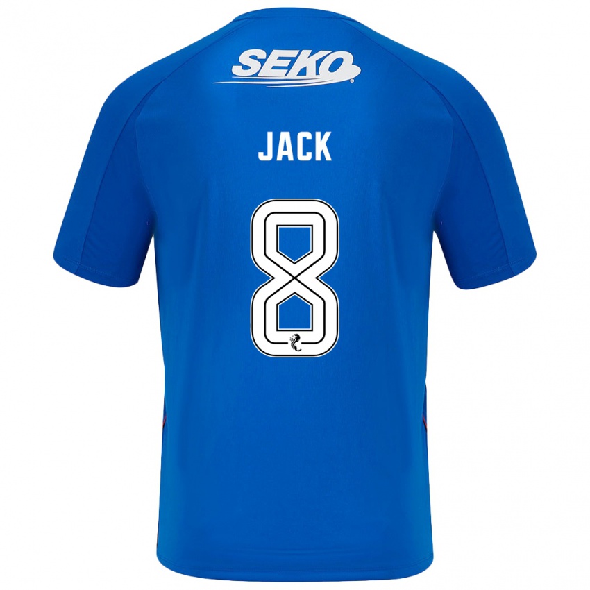 Gyermek Ryan Jack #8 Sötétkék Hazai Jersey 2024/25 Mez Póló Ing