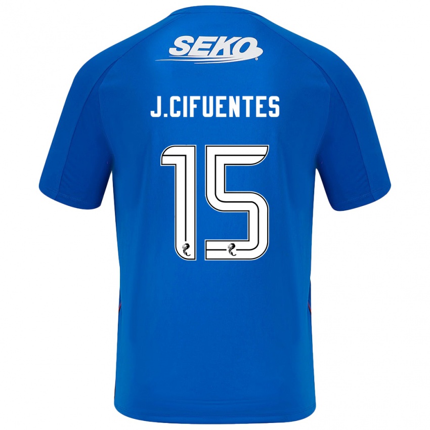 Gyermek José Cifuentes #15 Sötétkék Hazai Jersey 2024/25 Mez Póló Ing