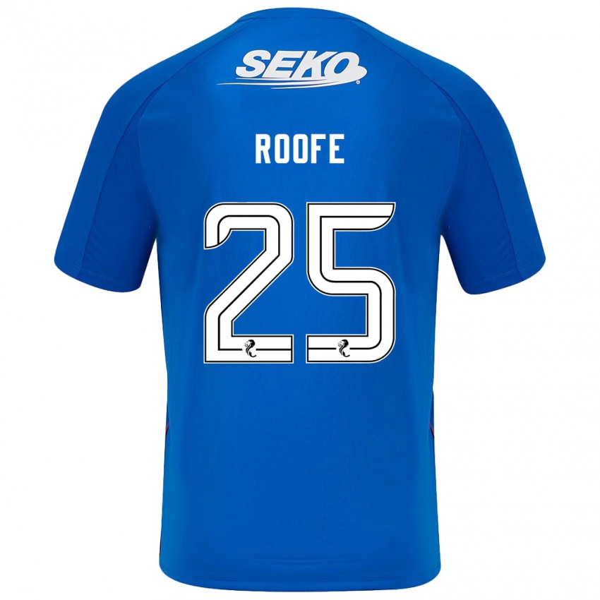 Gyermek Kemar Roofe #25 Sötétkék Hazai Jersey 2024/25 Mez Póló Ing