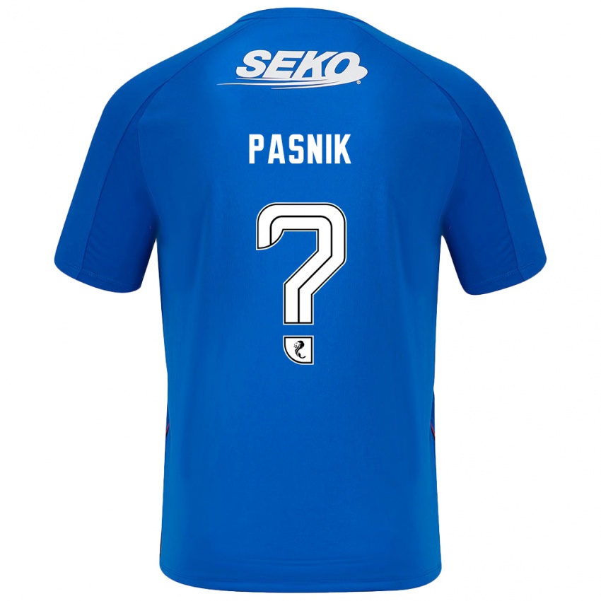 Gyermek Tyler Pasnik #0 Sötétkék Hazai Jersey 2024/25 Mez Póló Ing