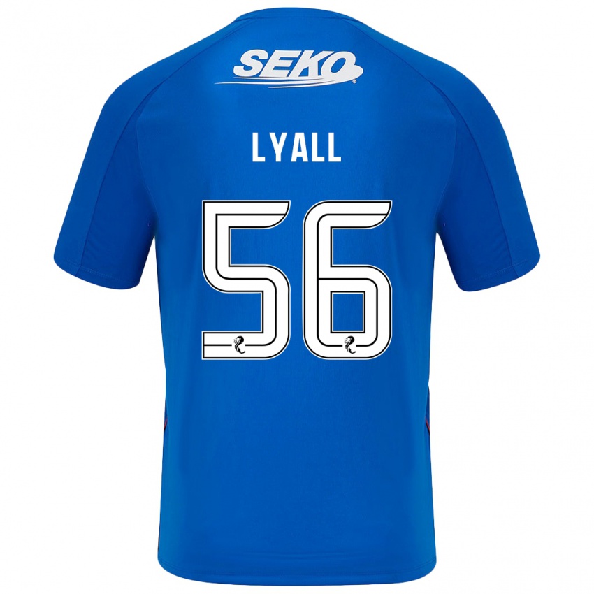 Gyermek Arron Lyall #56 Sötétkék Hazai Jersey 2024/25 Mez Póló Ing