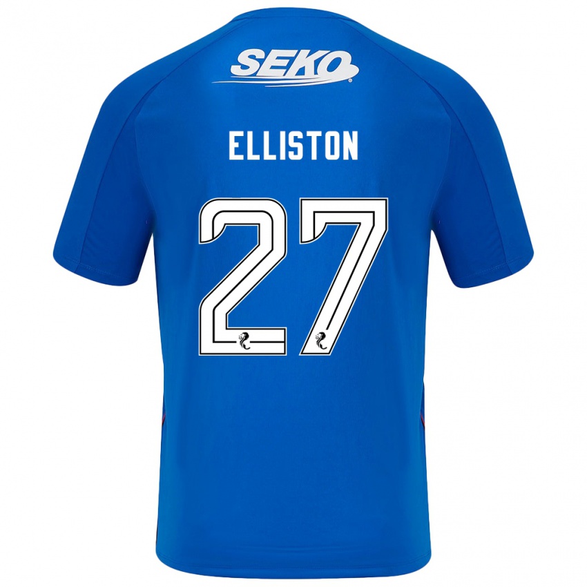 Gyermek Maddie Elliston #27 Sötétkék Hazai Jersey 2024/25 Mez Póló Ing